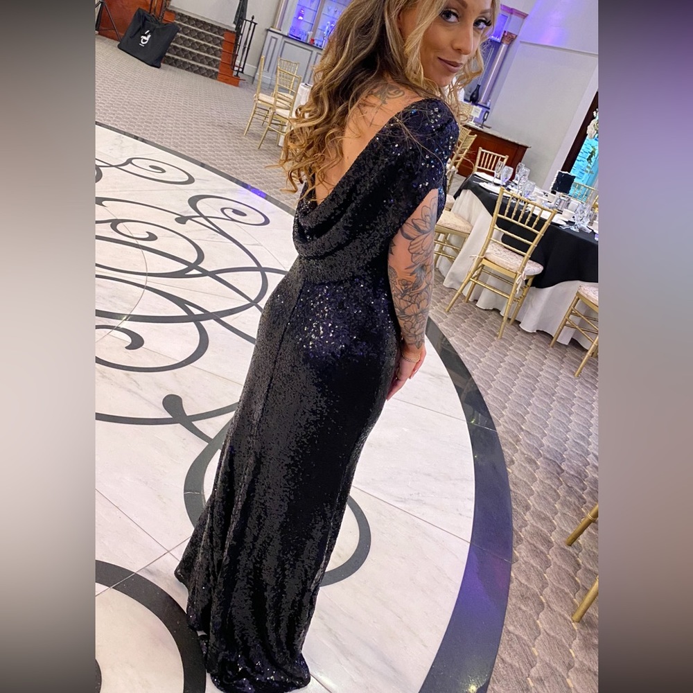 Black sequin prom / bridesmaid dress. Worn once.